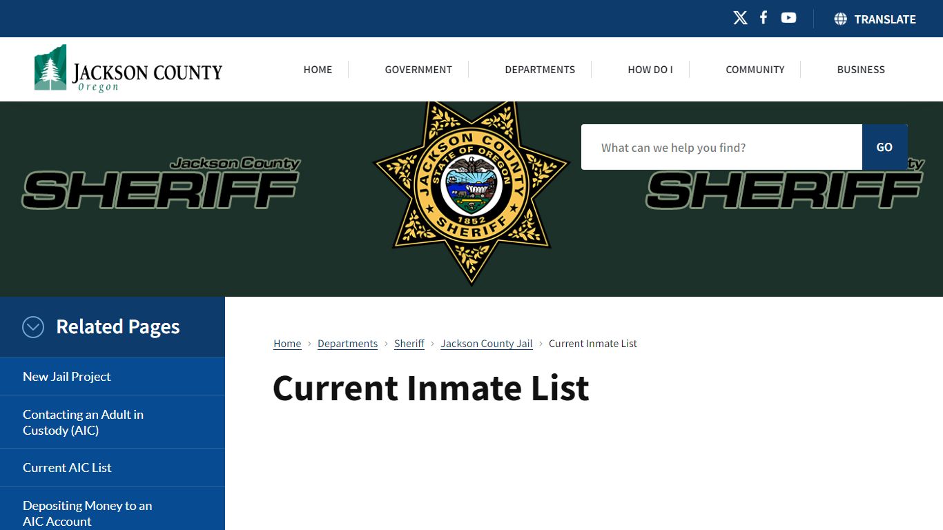 Jackson County, Oregon - Official Government Website